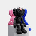 Kaws BFF Seated Statue - Modern Decorative Art Figure, Collectible Designer Toy