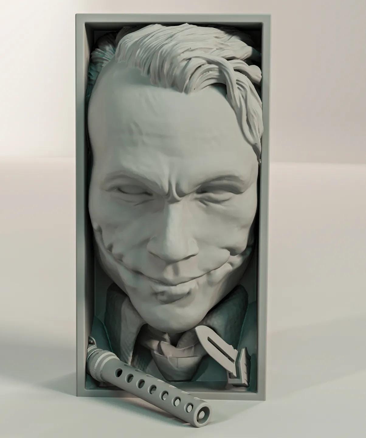 Joker Heath Ledger Book Nook & Wall Mount Decor - Unique Bookshelf Insert Gift for Fans, Movie Collector Home Decoration