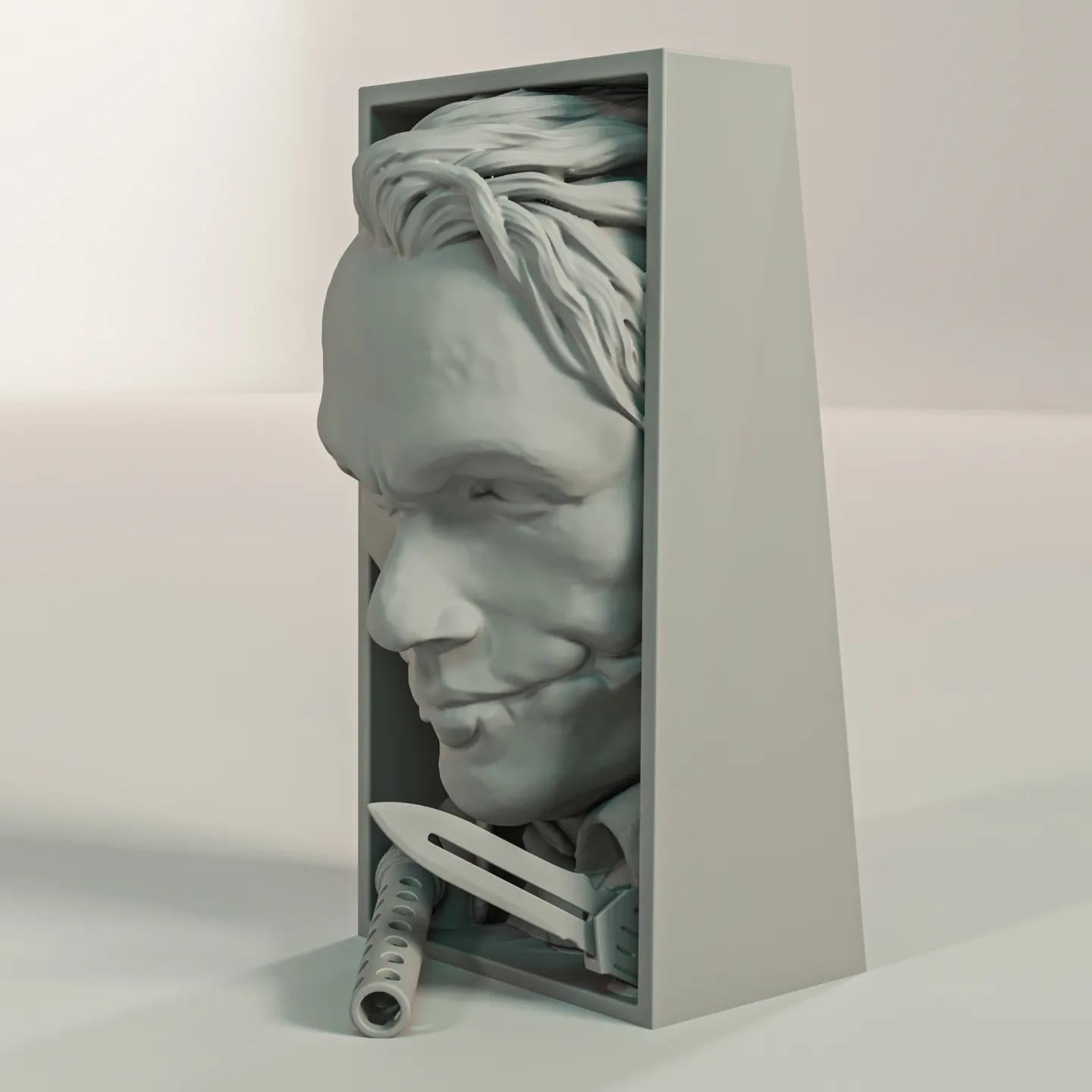 Joker Heath Ledger Book Nook & Wall Mount Decor - Unique Bookshelf Insert Gift for Fans, Movie Collector Home Decoration