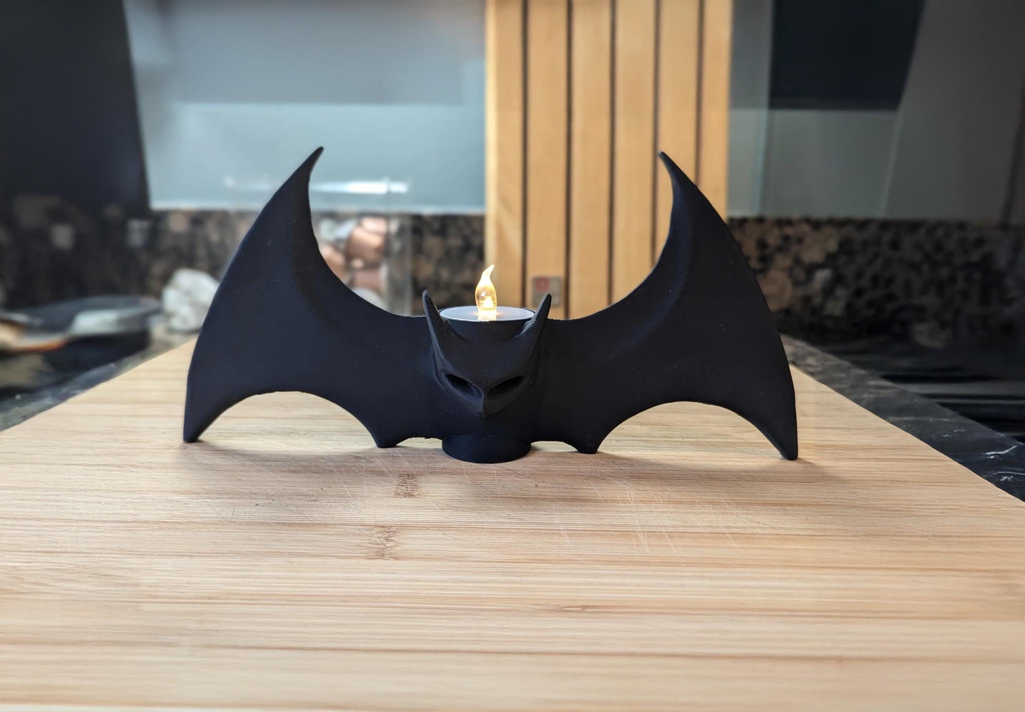 Bat Candle Holder for Batman Fans | Gothic Bat Wing Candle Stand Inspired by Batman | Unique Décor for Superhero and Gothic Enthusiasts