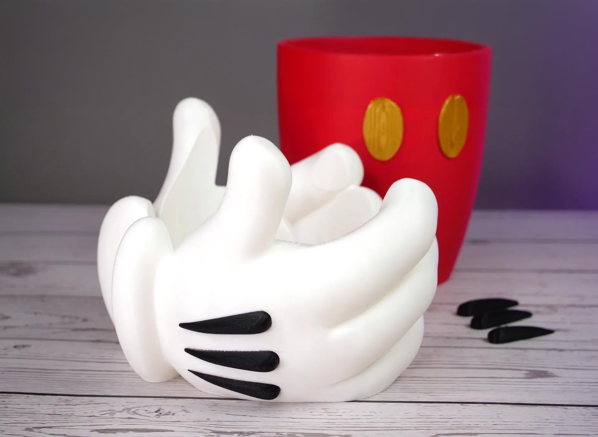 Unique Mickey Hands Ceramic Pot for Plants, Modern Home Decor, Fun Disney-Inspired Planter for Indoor Plants, Gift for Disney Lovers