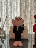 Kaws BFF Pink Suit Art Collectible - Designer Figure Home Decor, Limited Edition Kaws BFF Companion Gift for Art Enthusiasts