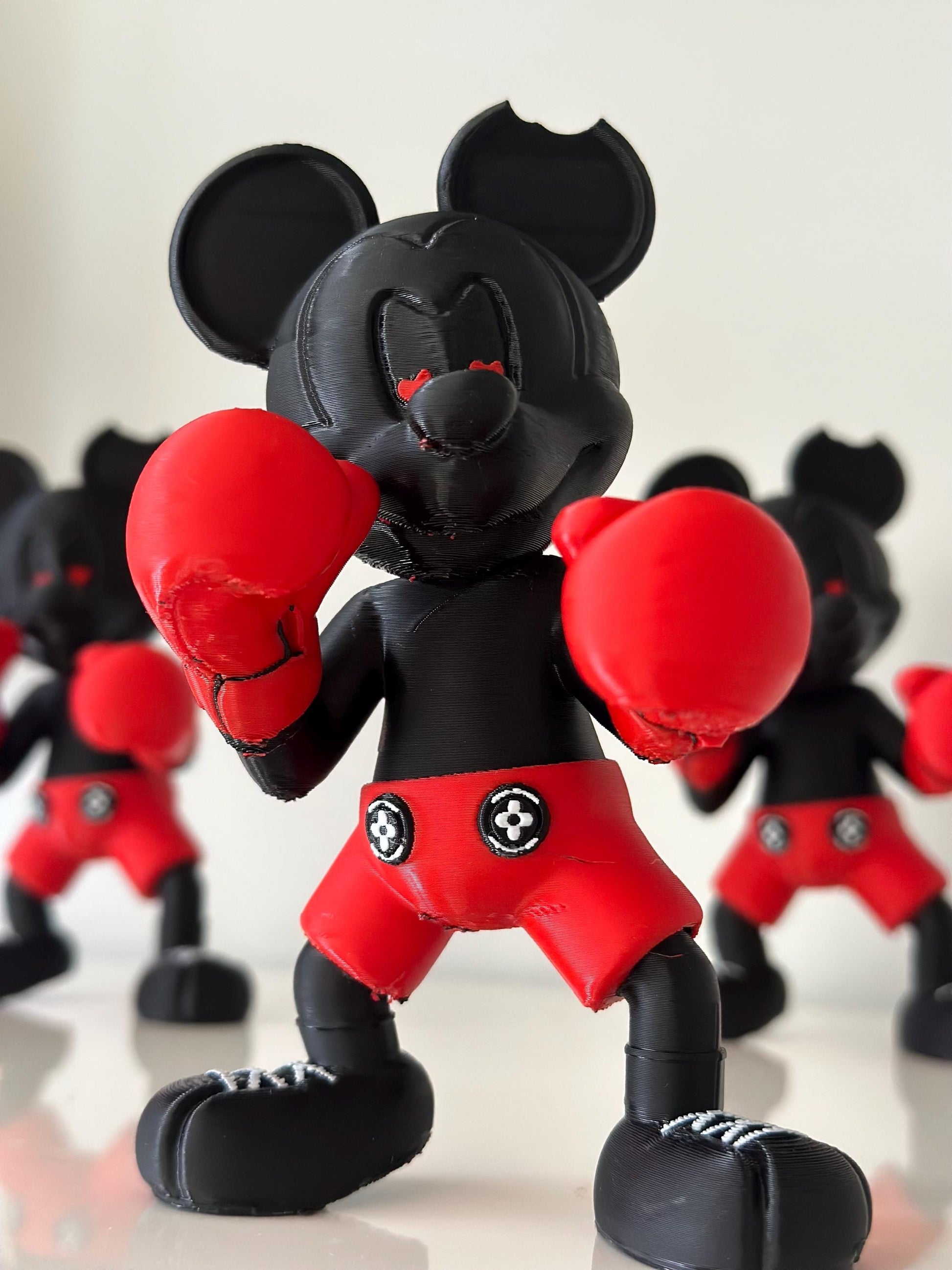 Boxer Mickey Figurine - Unique Mickey Mouse Boxing Statue - Fun Collectible for Disney Fans - Iconic Boxer Mickey Mouse Gift Decor Gold