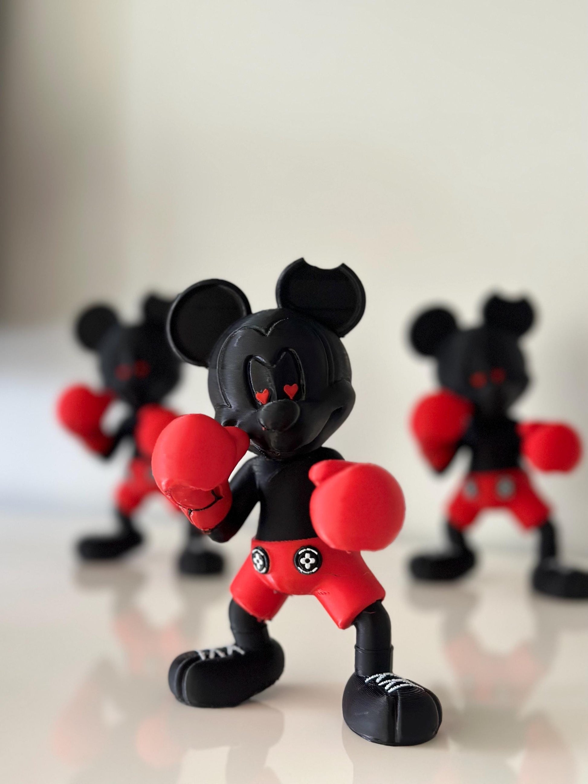 Boxer Mickey Figurine - Unique Mickey Mouse Boxing Statue - Fun Collectible for Disney Fans - Iconic Boxer Mickey Mouse Gift Decor Gold