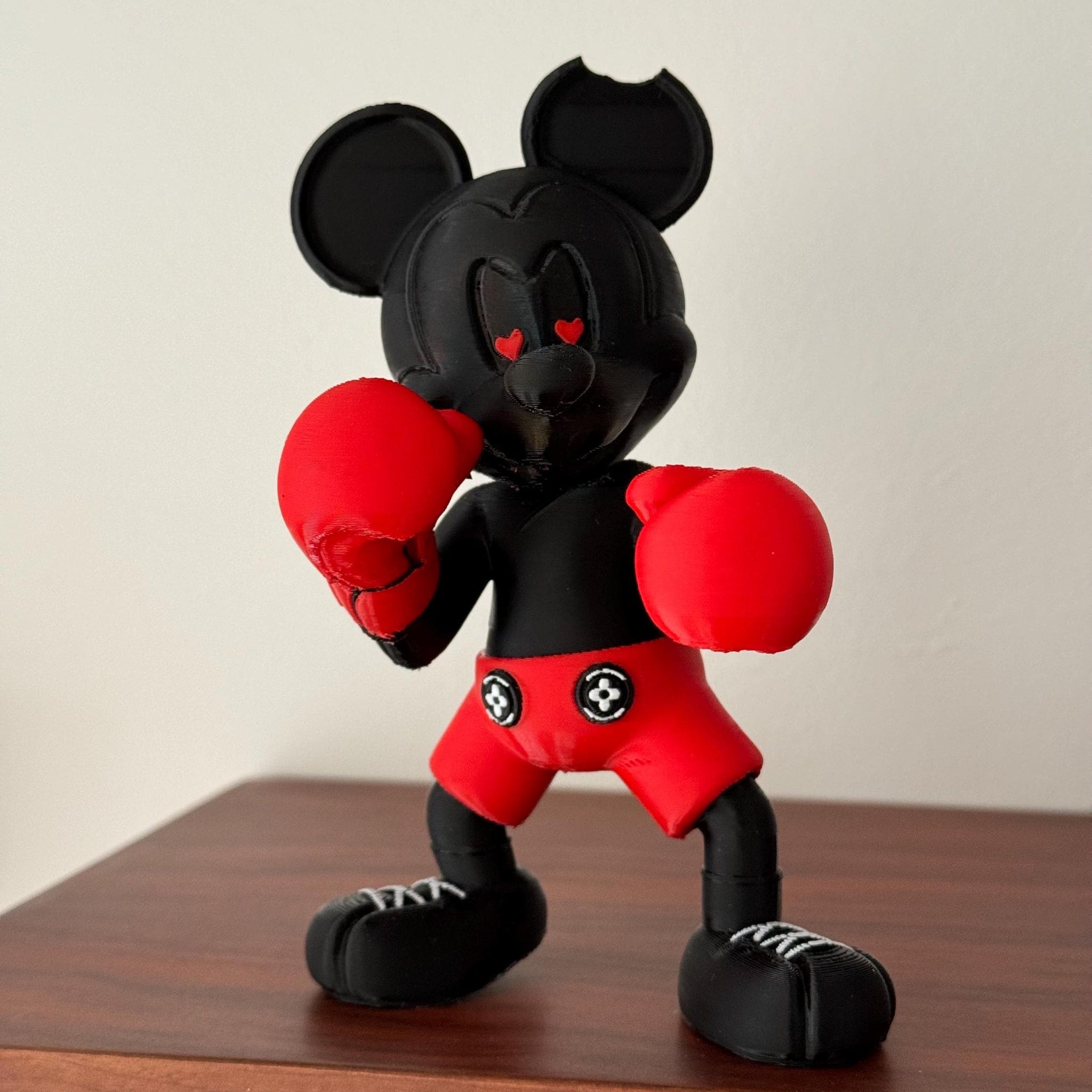 Boxer Mickey Figurine - Unique Mickey Mouse Boxing Statue - Fun Collectible for Disney Fans - Iconic Boxer Mickey Mouse Gift Decor Gold