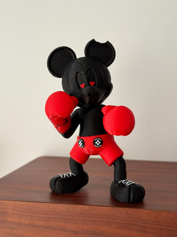 Boxer Mickey Figurine - Unique Mickey Mouse Boxing Statue - Fun Collectible for Disney Fans - Iconic Boxer Mickey Mouse Gift Decor Gold