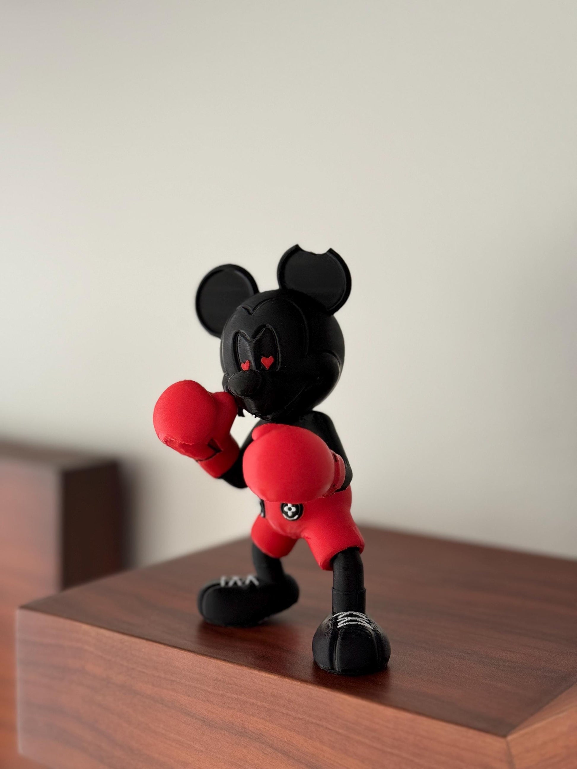 Boxer Mickey Figurine - Unique Mickey Mouse Boxing Statue - Fun Collectible for Disney Fans - Iconic Boxer Mickey Mouse Gift Decor Gold