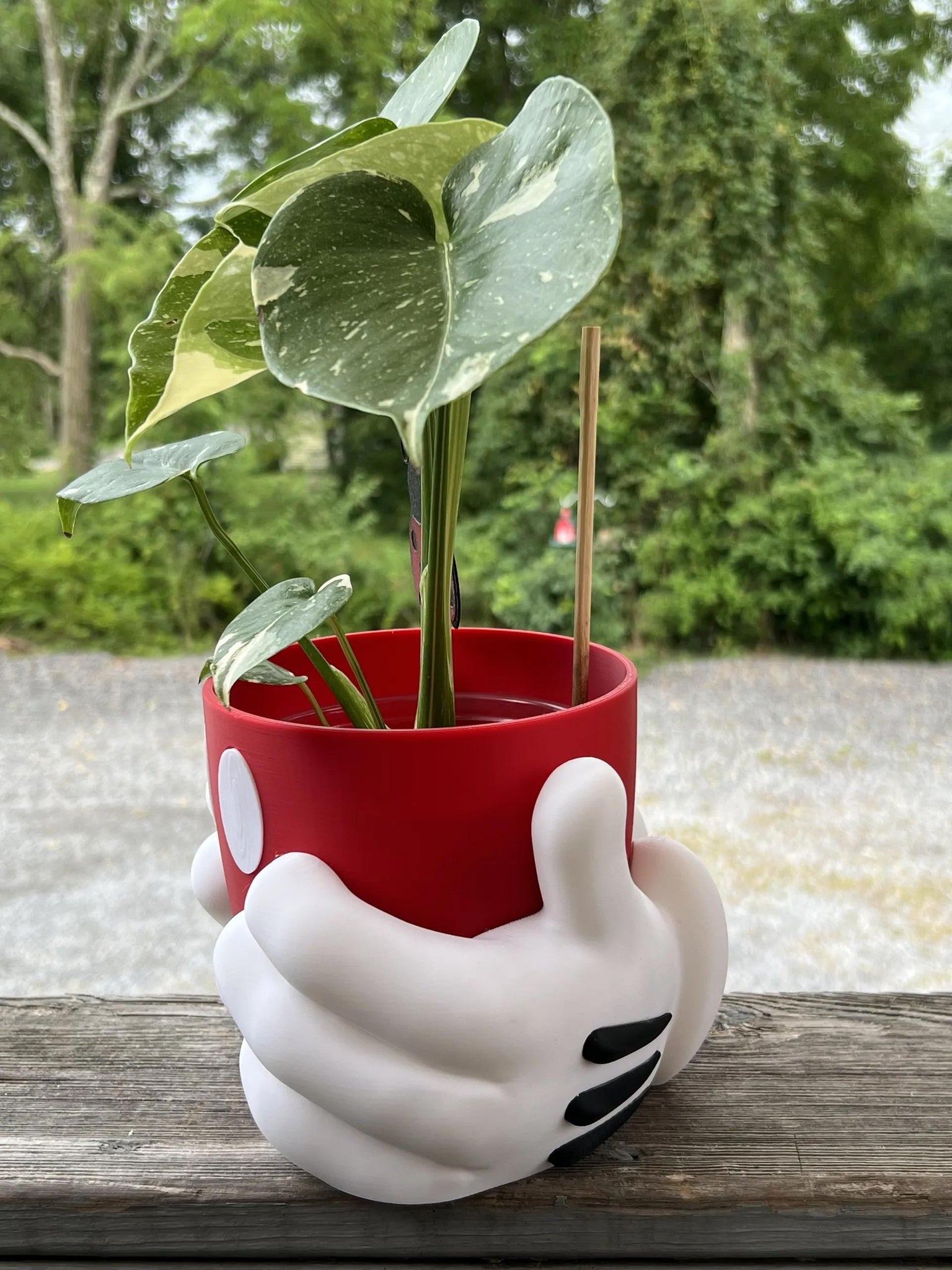 Unique Mickey Hands Ceramic Pot for Plants, Modern Home Decor, Fun Disney-Inspired Planter for Indoor Plants, Gift for Disney Lovers