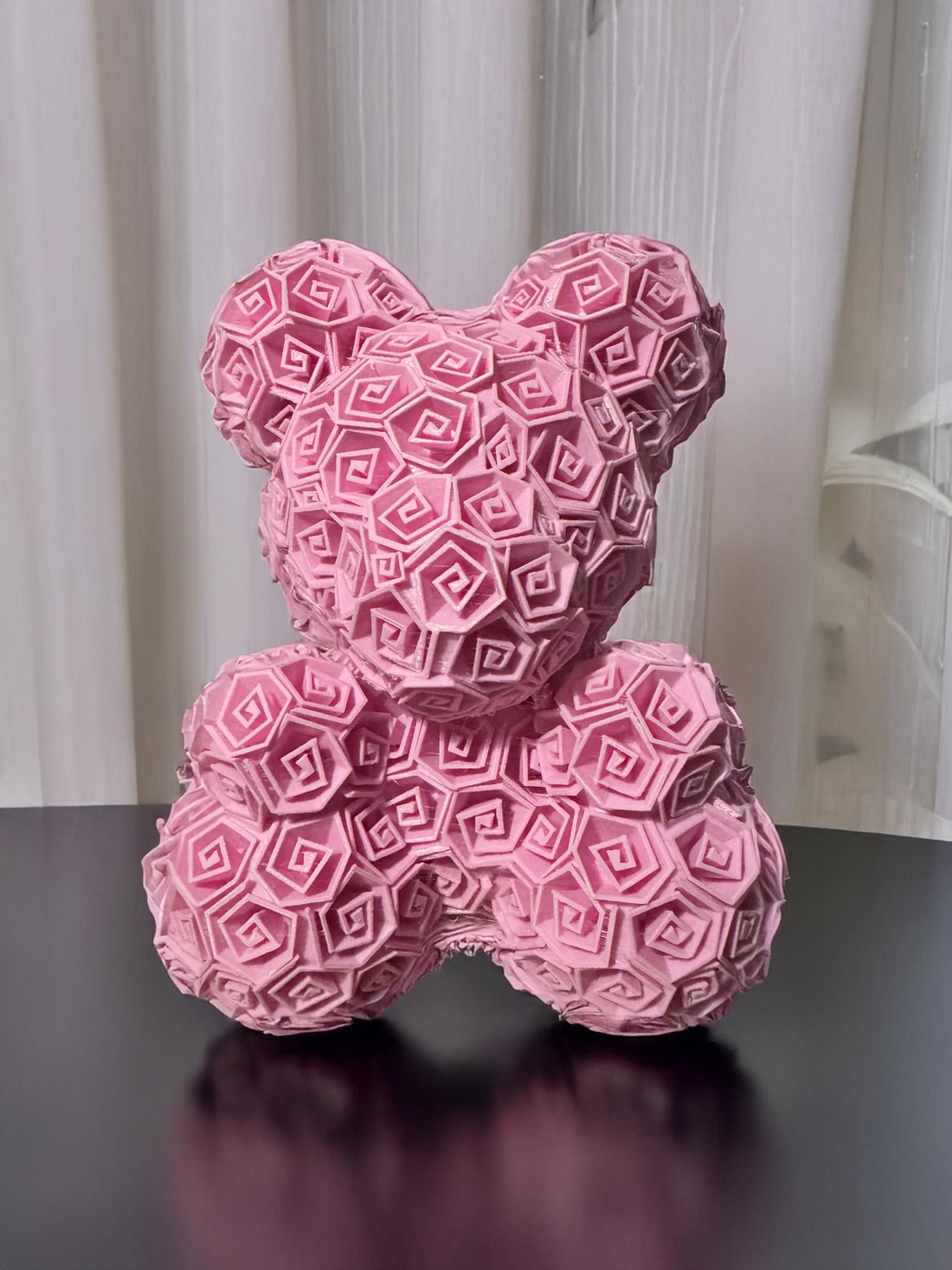 Romantic Rose Pattern Teddy Bear, Perfect Valentine's Day Gift, Meaningful Gift Idea for Your Loved One