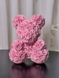 Romantic Rose Pattern Teddy Bear, Perfect Valentine's Day Gift, Meaningful Gift Idea for Your Loved One